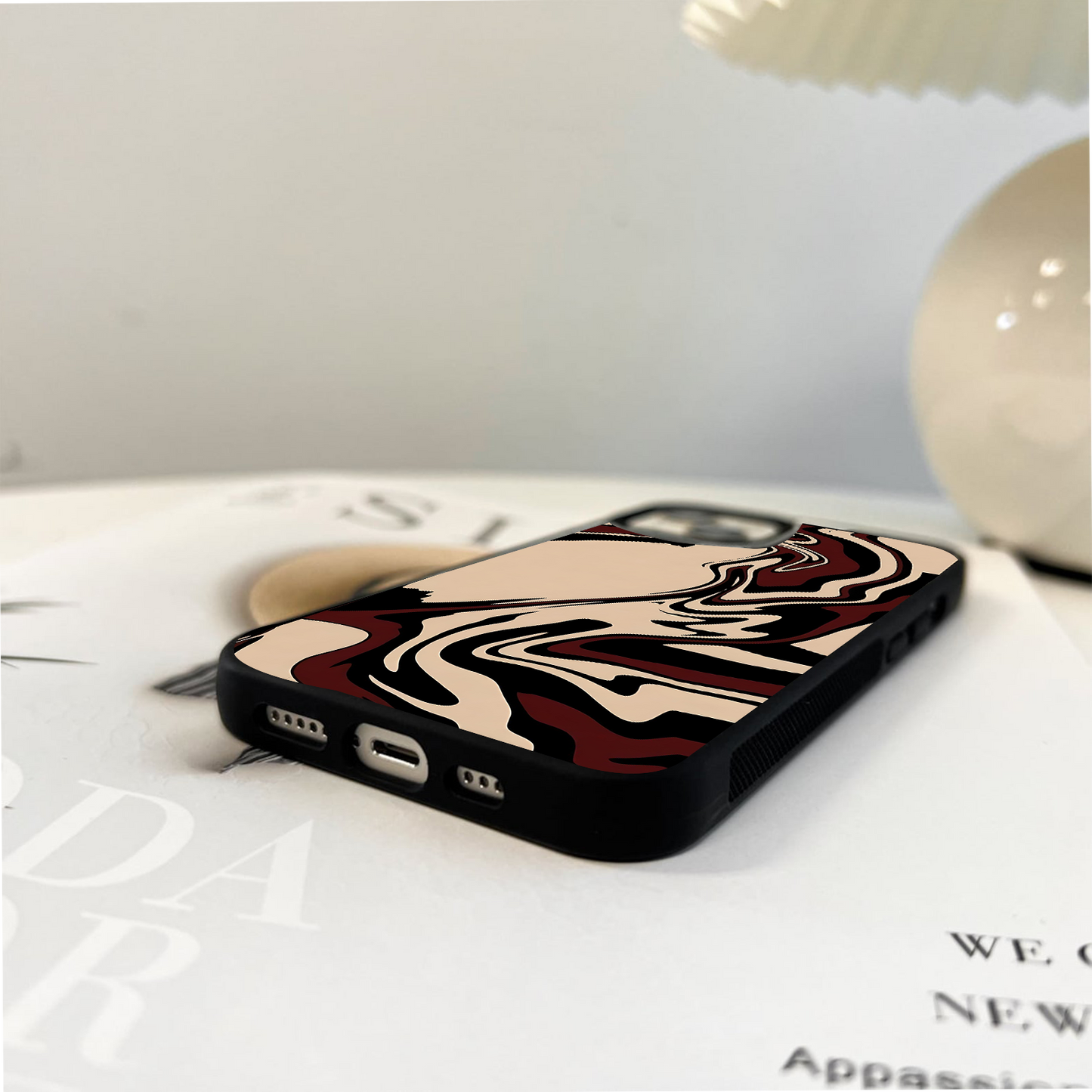 Chocolate Swirl Mirage Glass Case