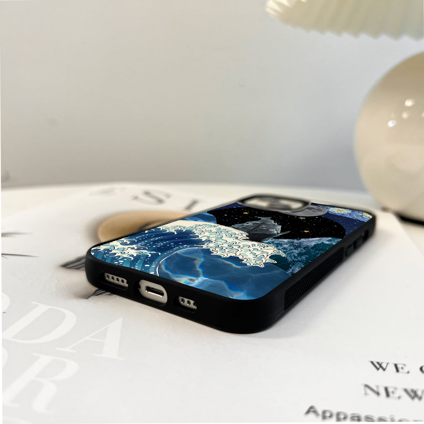 Moonlit Ocean Path Glass Case