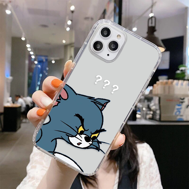 Angry Tom & Jerry Couple Clear Silicon Case