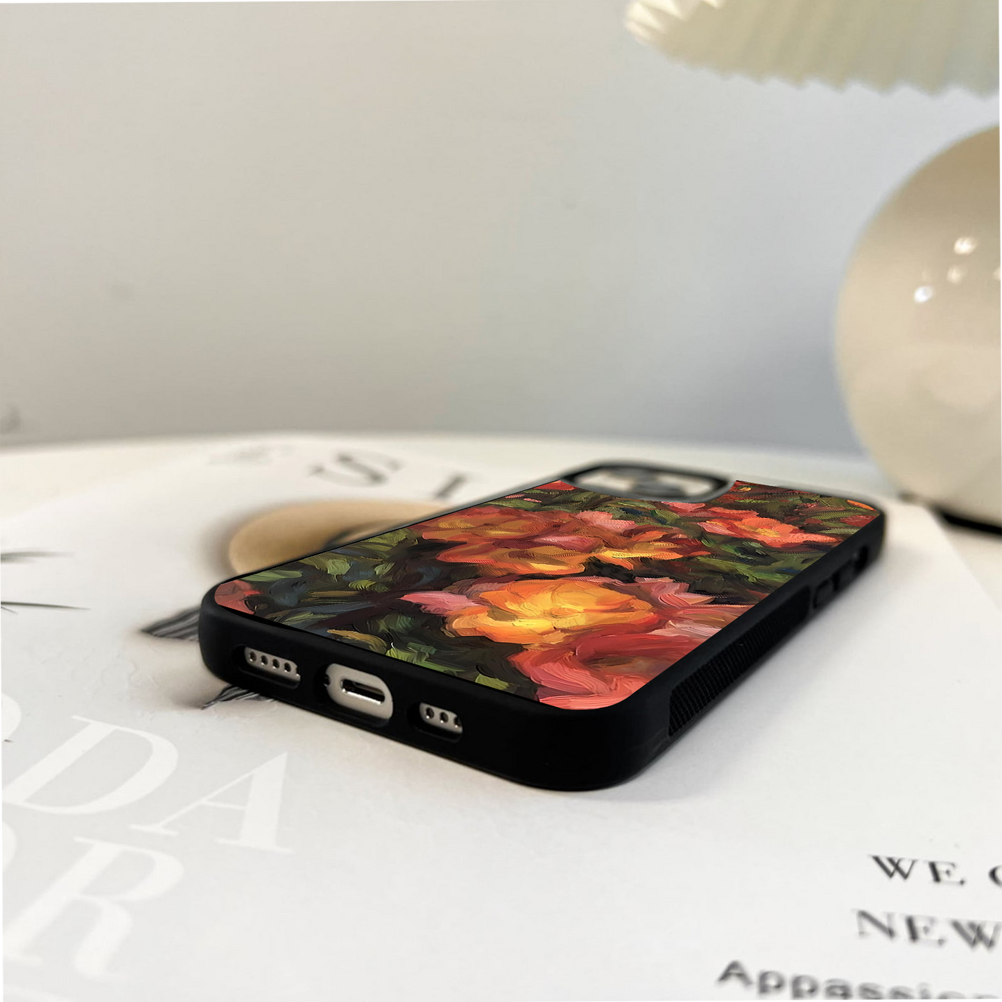 Crimson Garden Brush Glass Case