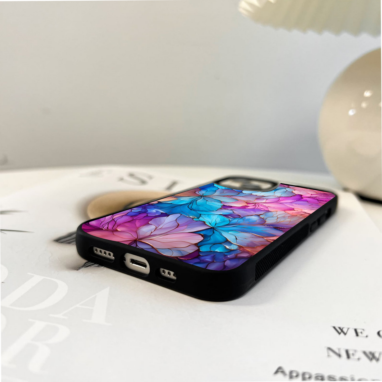 Radiant Floral Whirl Glass Case