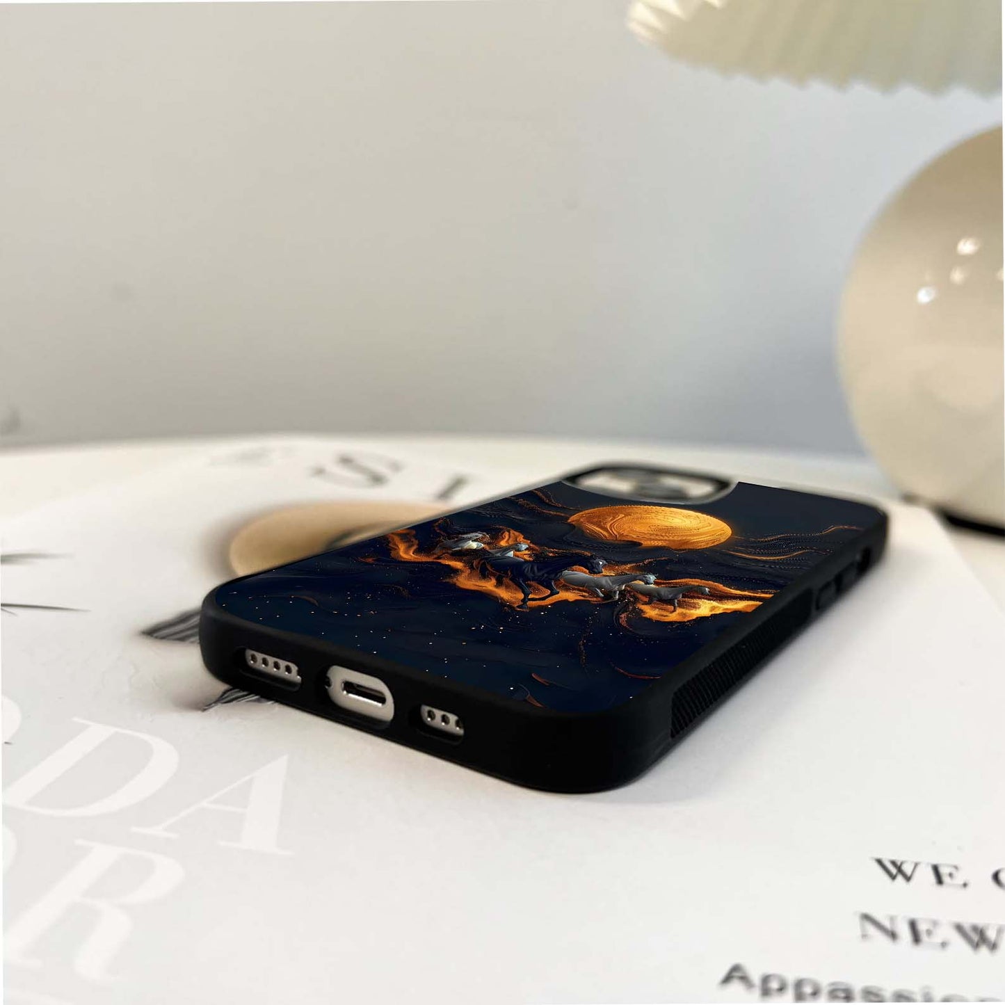 Golden Stallion Moonride Glass Case