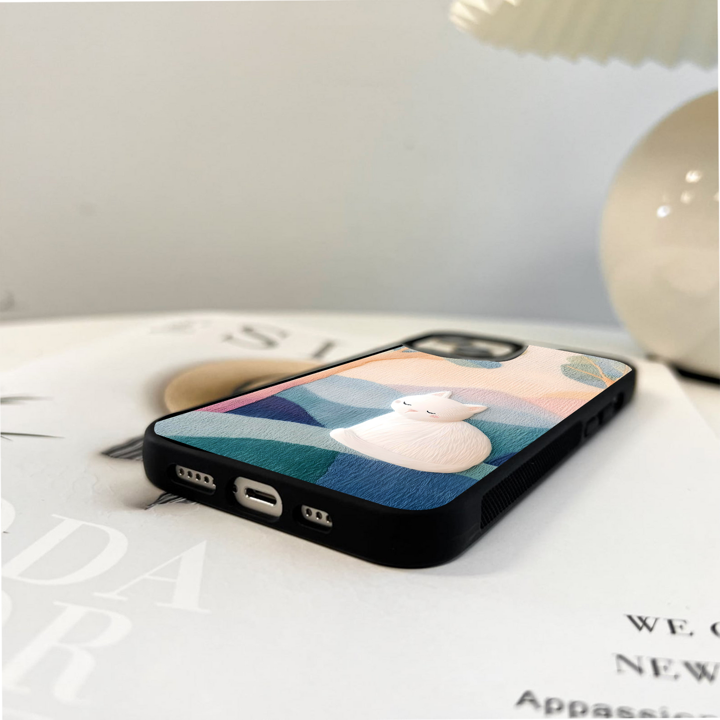 Cotton Dream Cat Glass Case