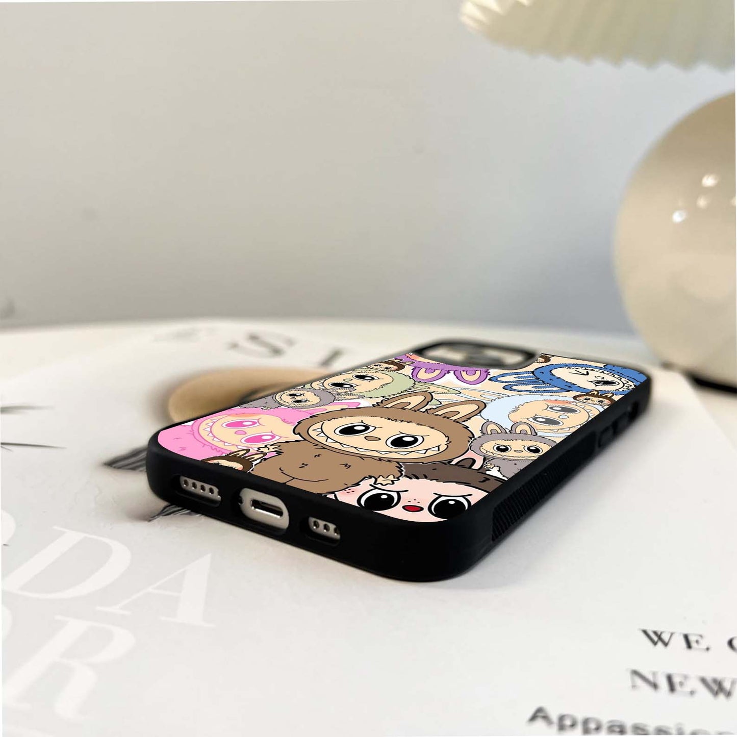 Labubu Patterns Design Glass Case