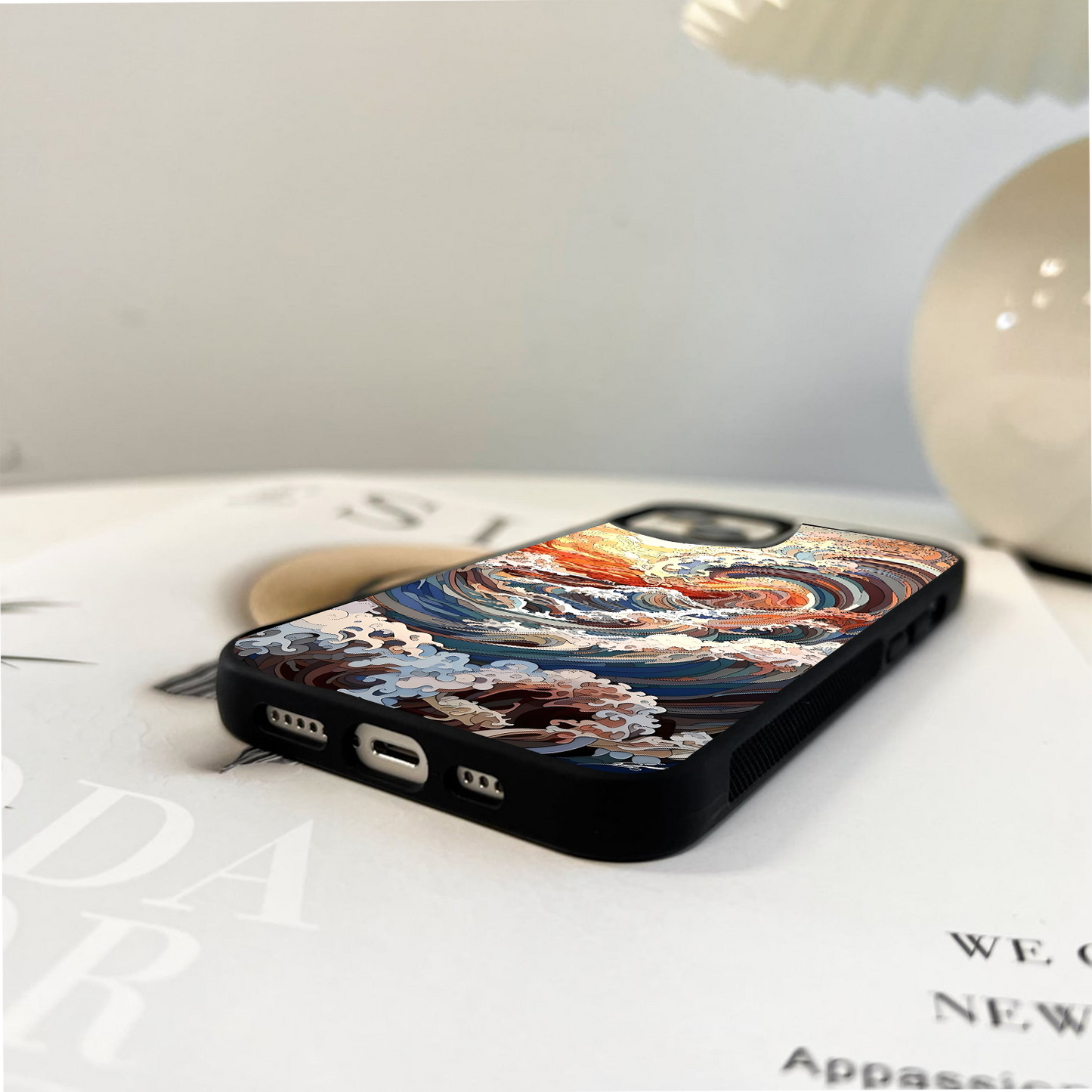 Tidal Wave Art Glass Case