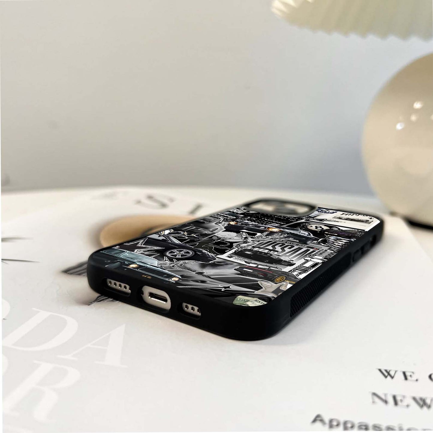 Aesthetic Dark Love Glass Case