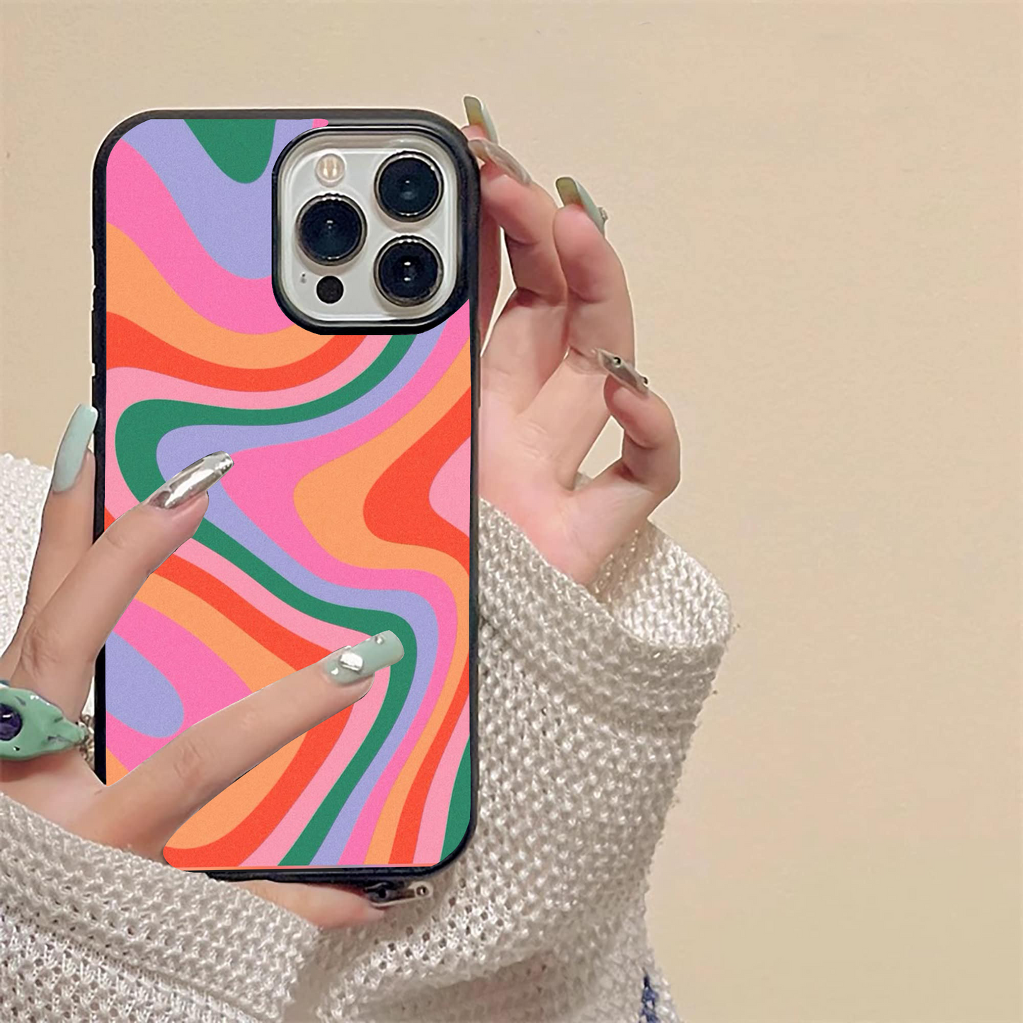 Groovy Swirl Vibes Glass Case