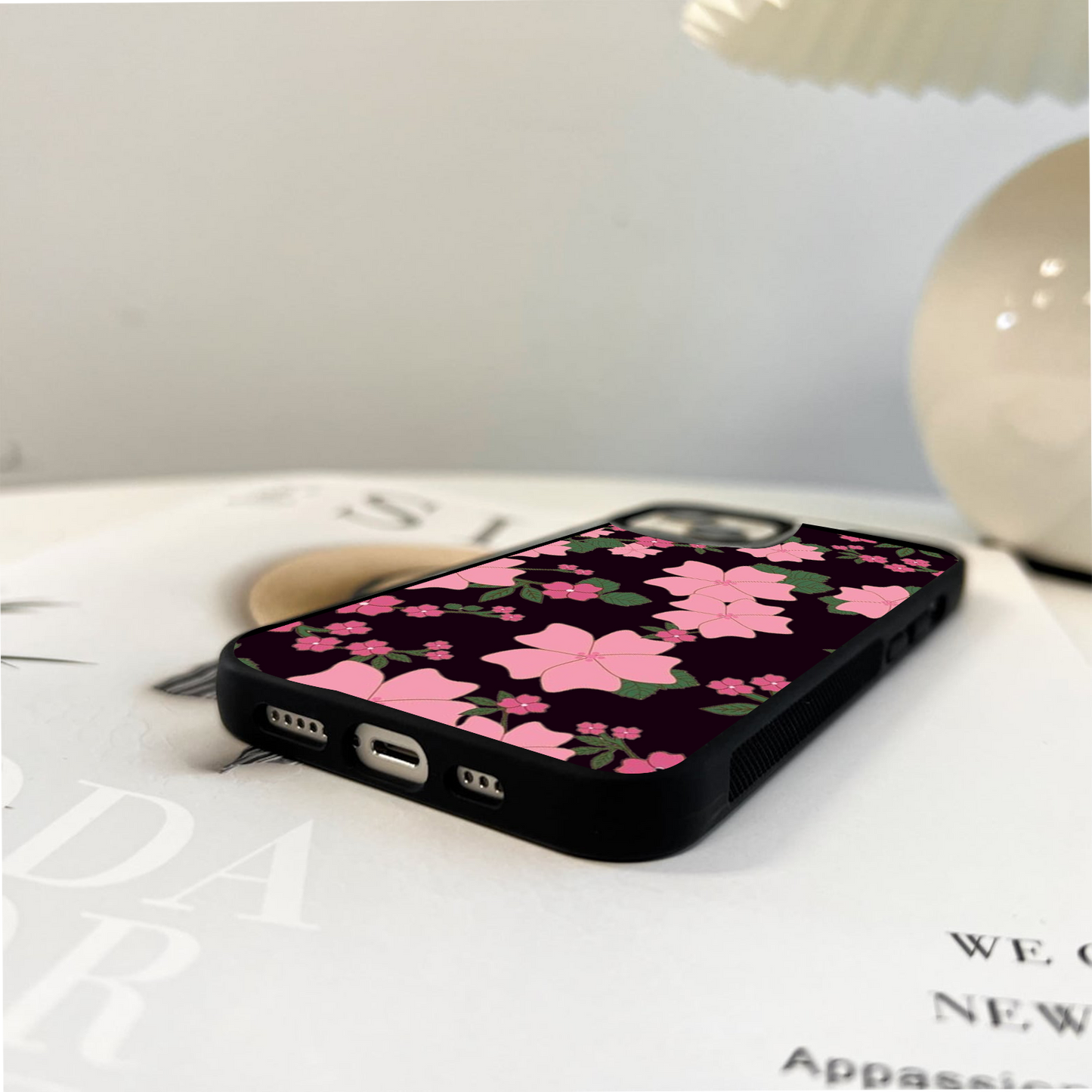 Jaba Flower Pattern Glass Case