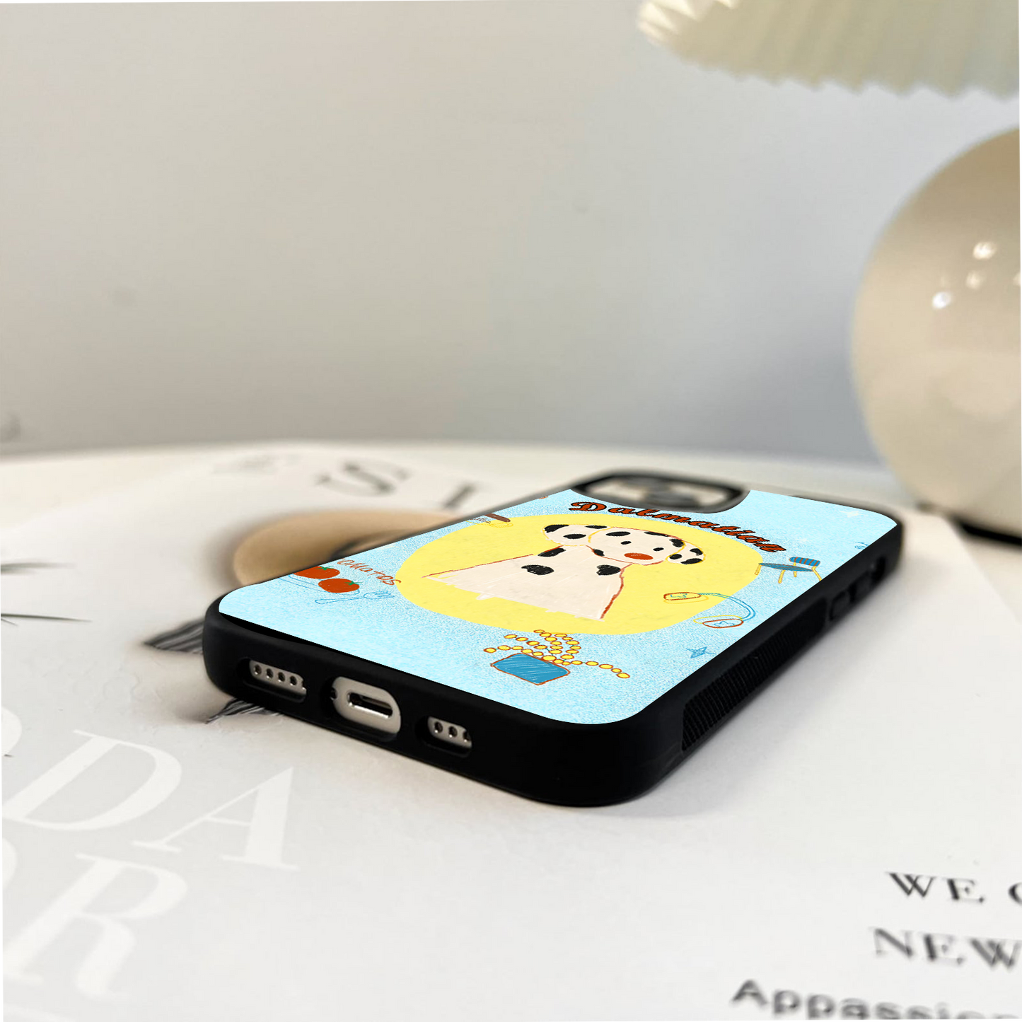 Dalmatian Cute Sketch Glass Case