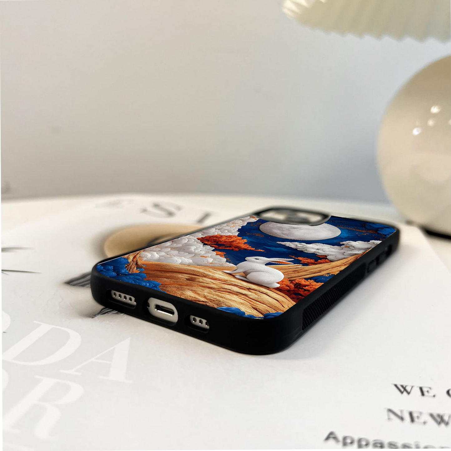 Midnight Bunny Tale Glass Case