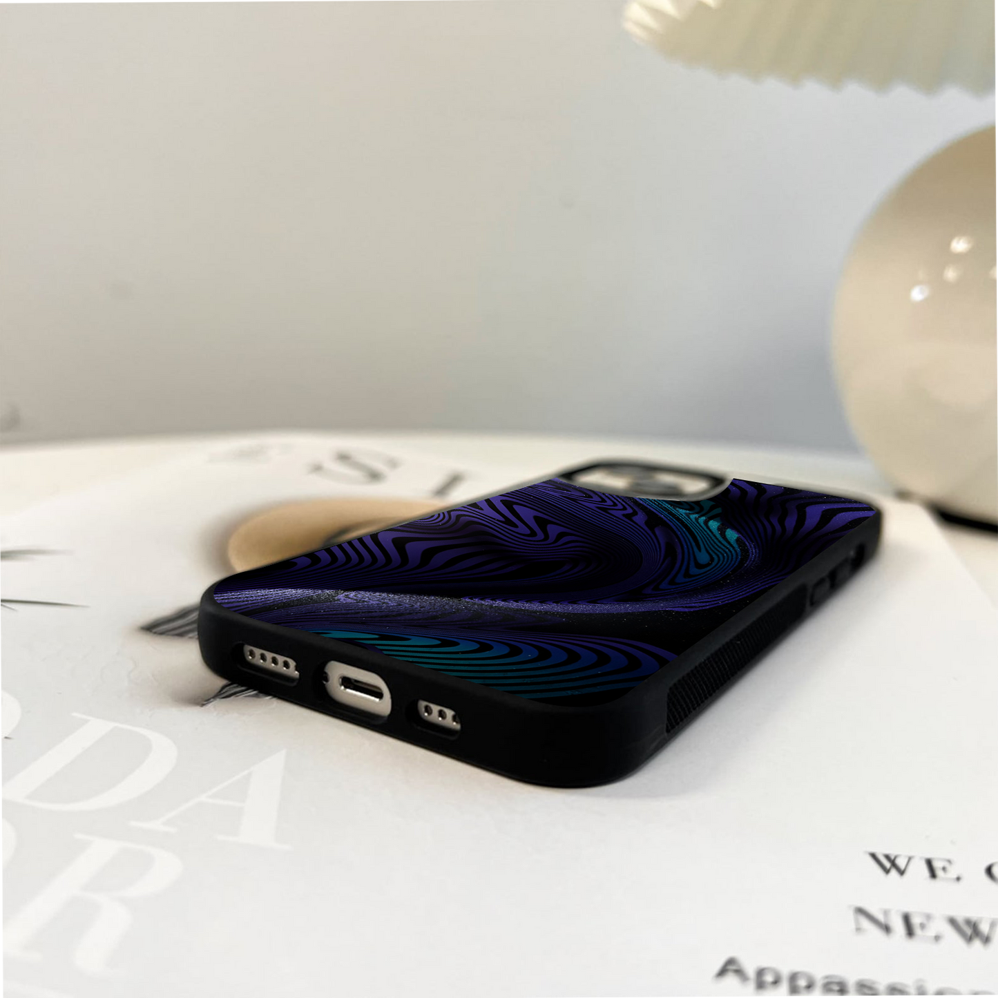 Galactic Wave Swirl Glass Case