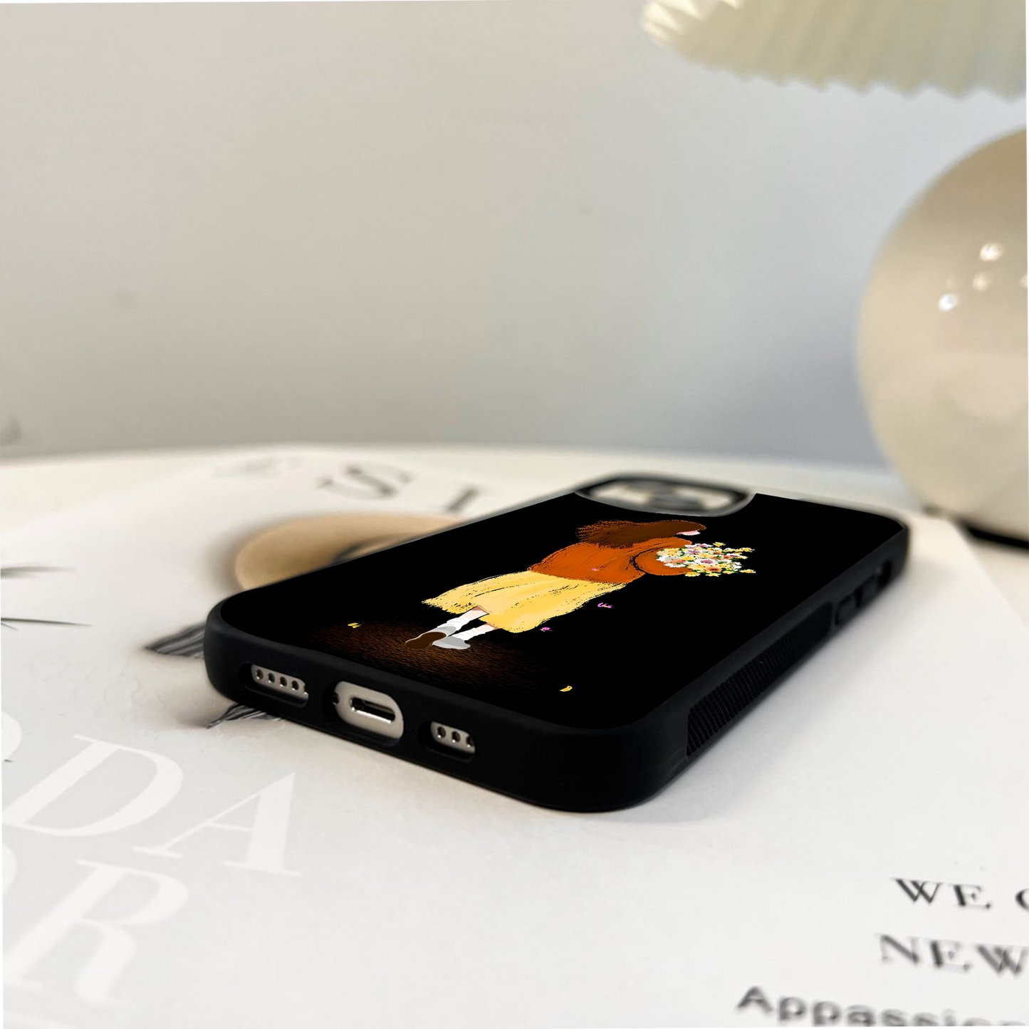 Caricature Girl Glass Case