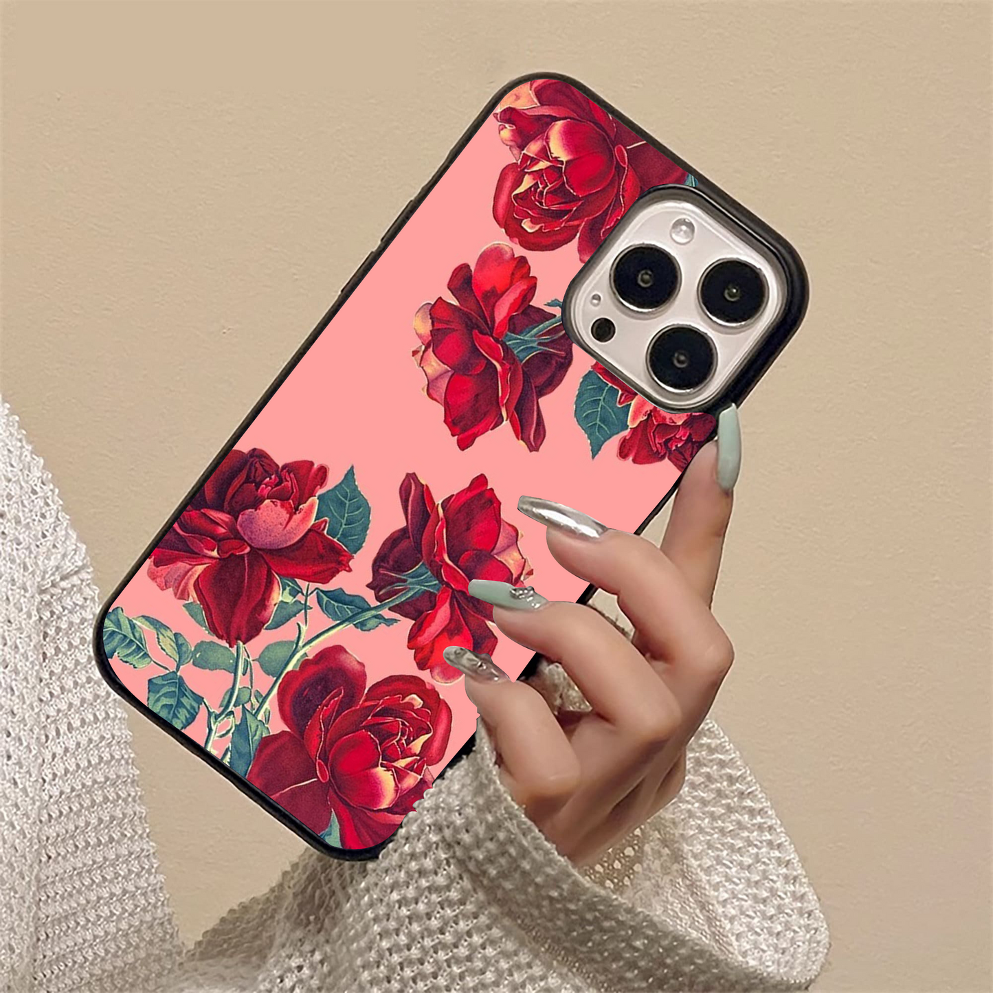 Vintage Rose Beauty Glass