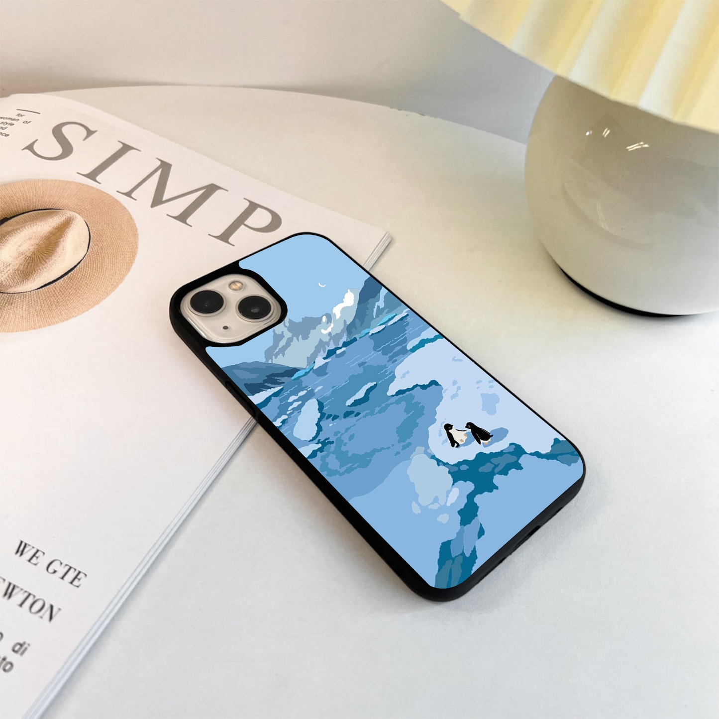 Frozen Penguin Paradise Glass Case