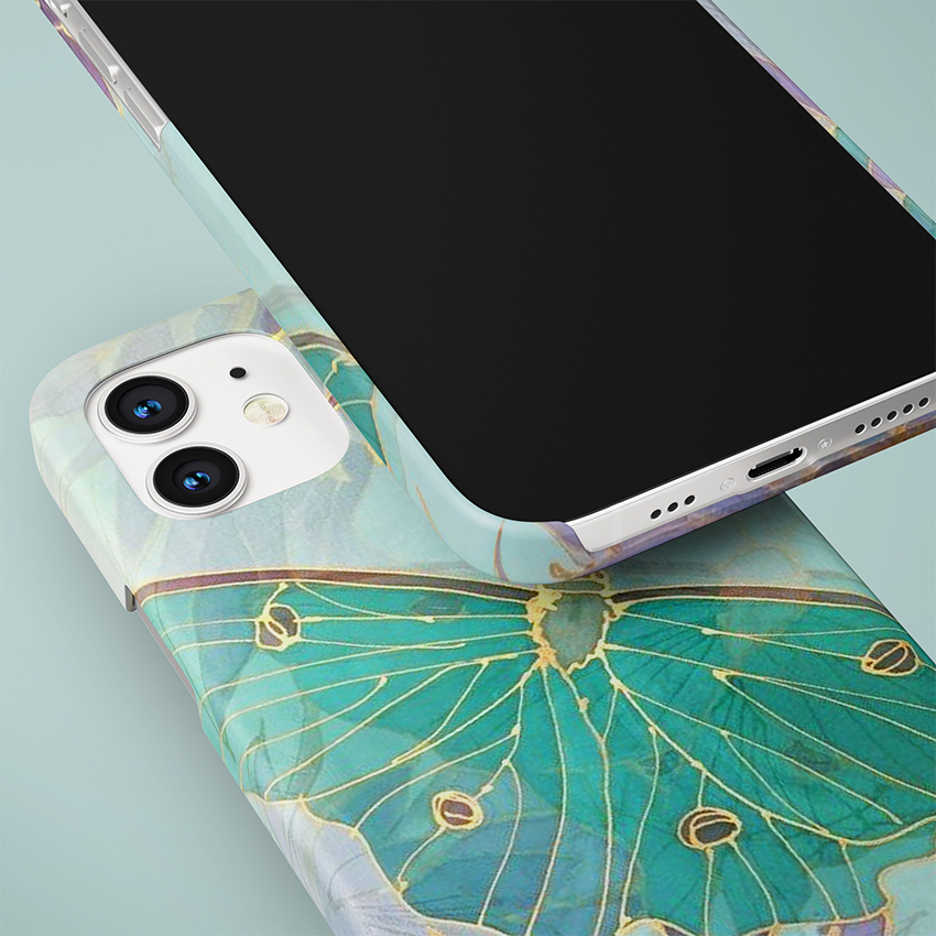 Aesthetic Butterfly Patten Slim Case Cover With Same Design Holder