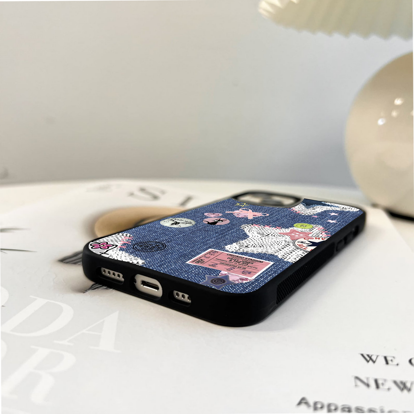 Fondoss cute Pattern Glass Case