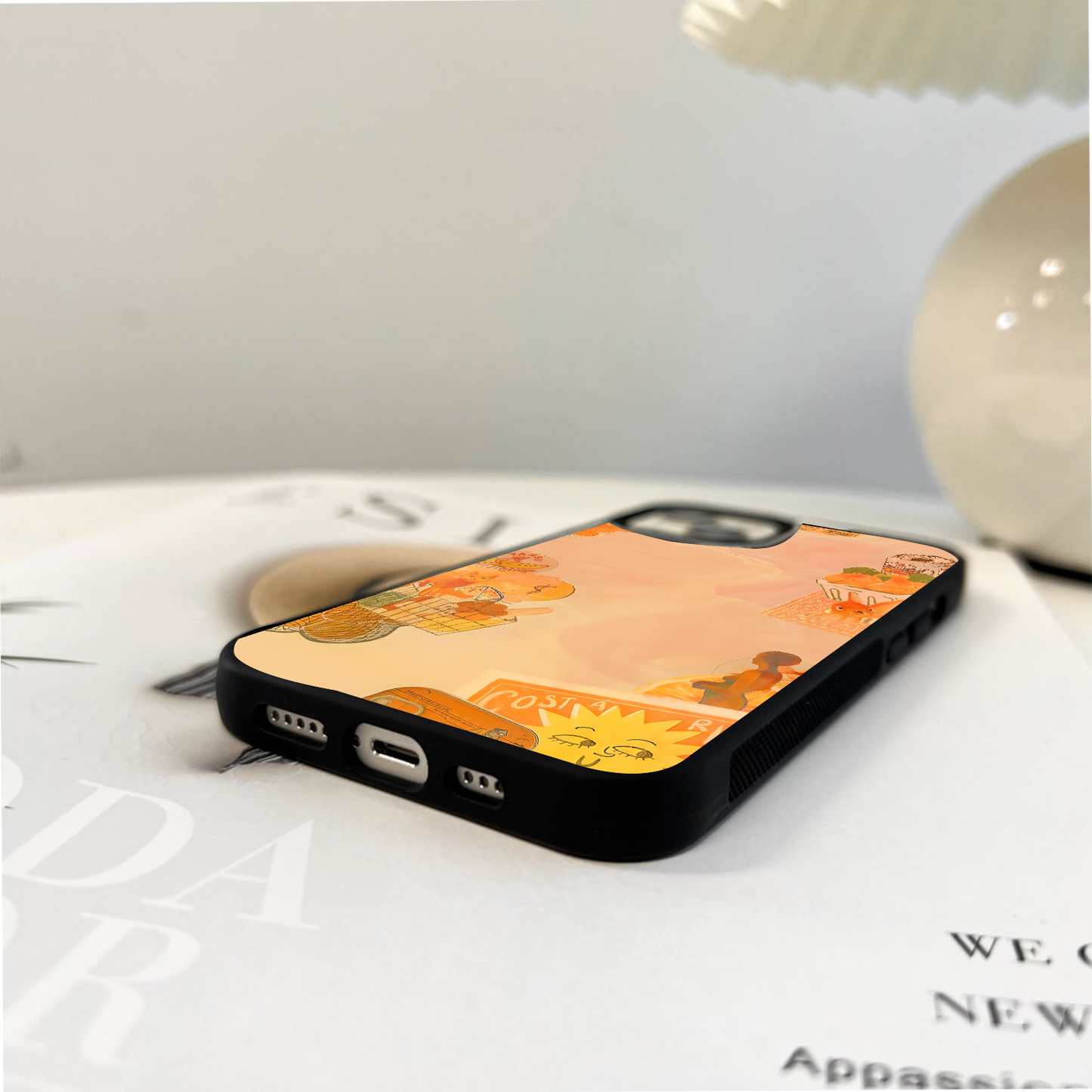 Orange Home Aesthetic Glass Case