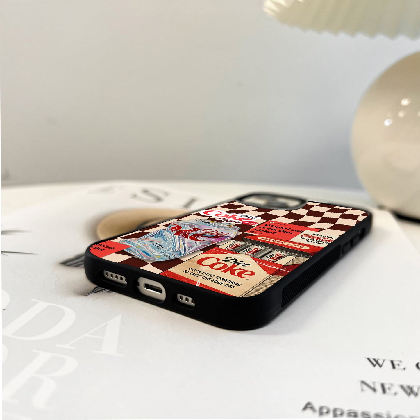 Diet Coke Checkerboard Mood Glass Case