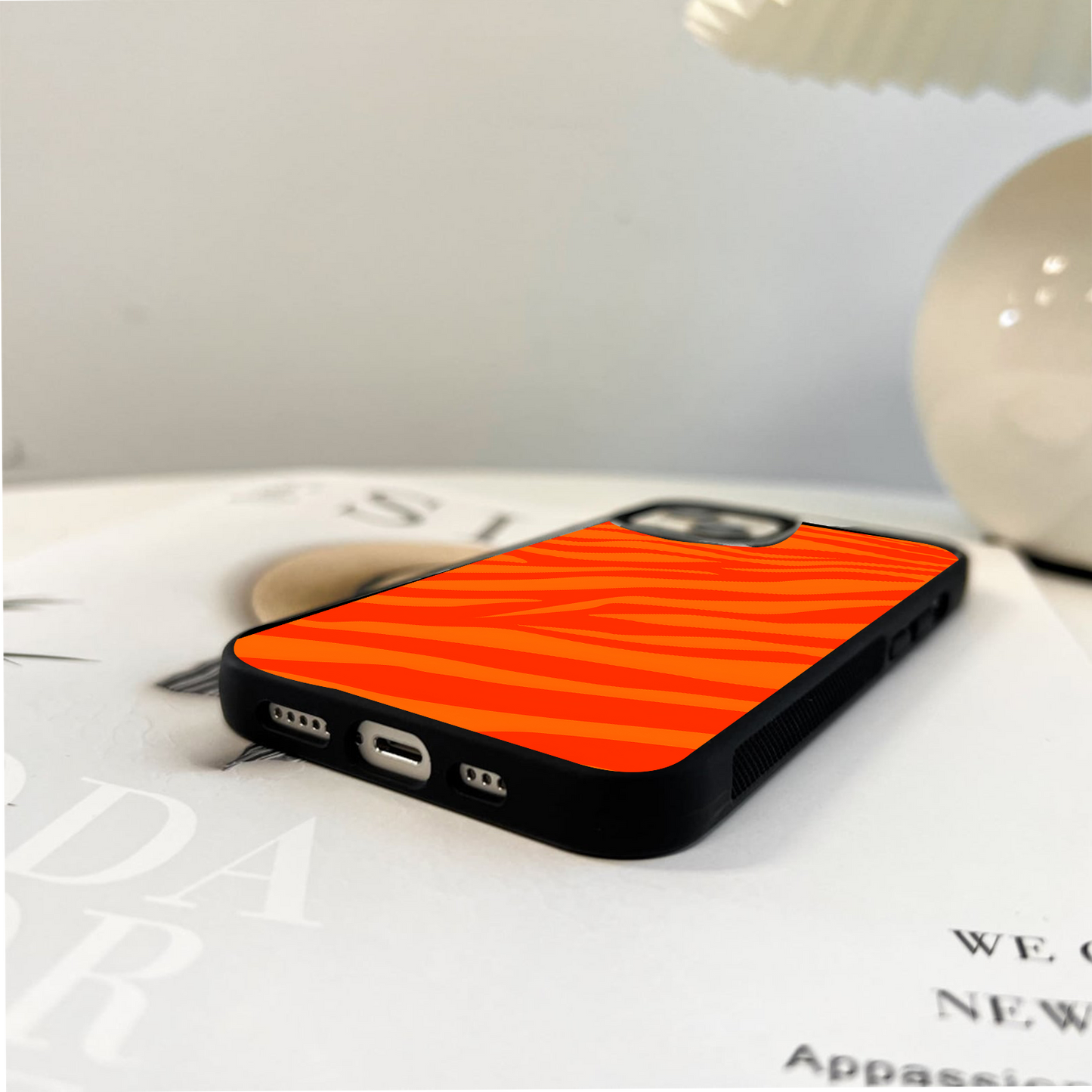 Fiery Stripe Rush Glass Case