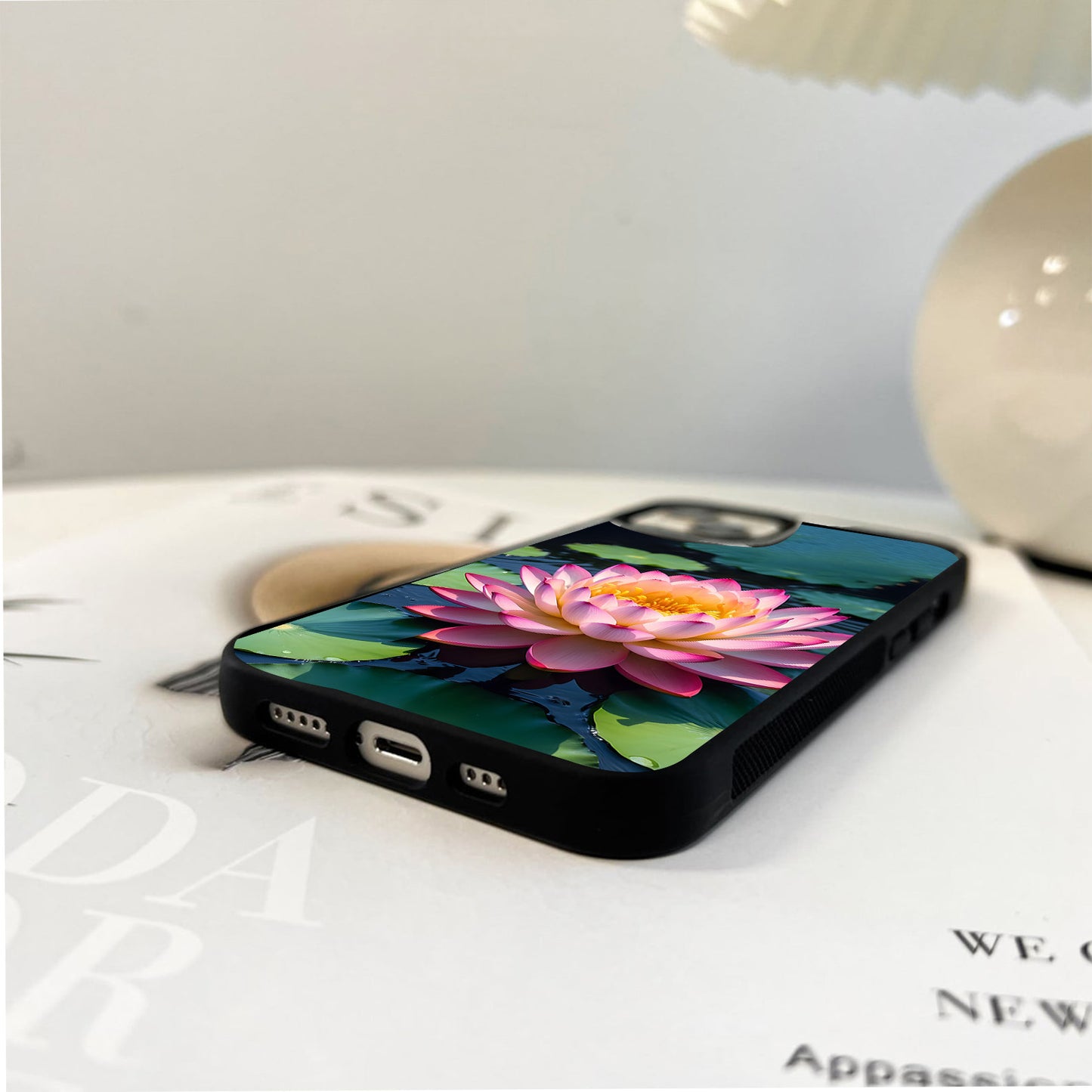 National Lotus Flower Glass Case