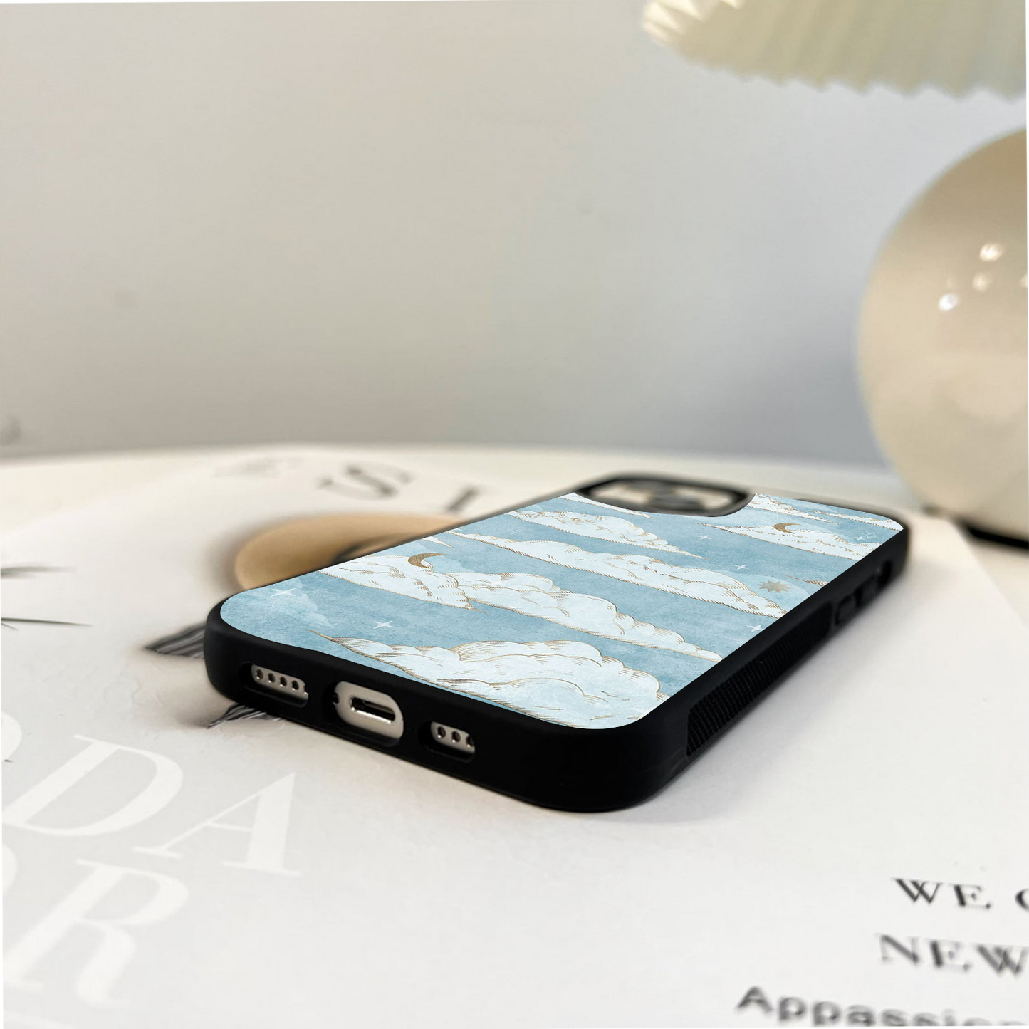 Moonlit Cloudscape Serenity Glass Case