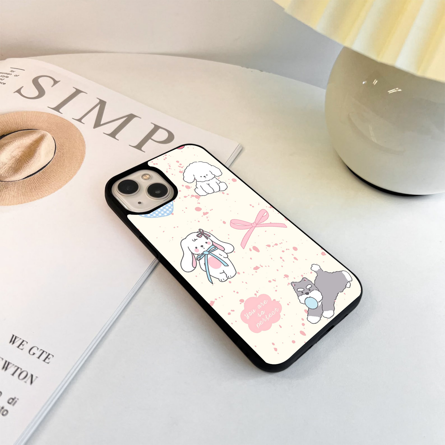 Sweet Paws & Bows Glass Case