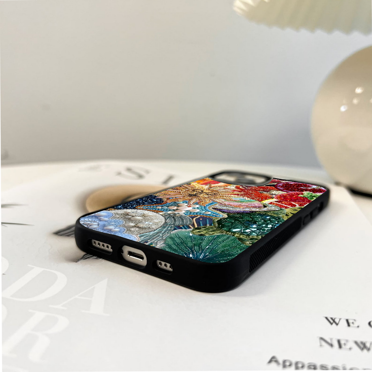 Cosmic Jewel Burst Glass Case