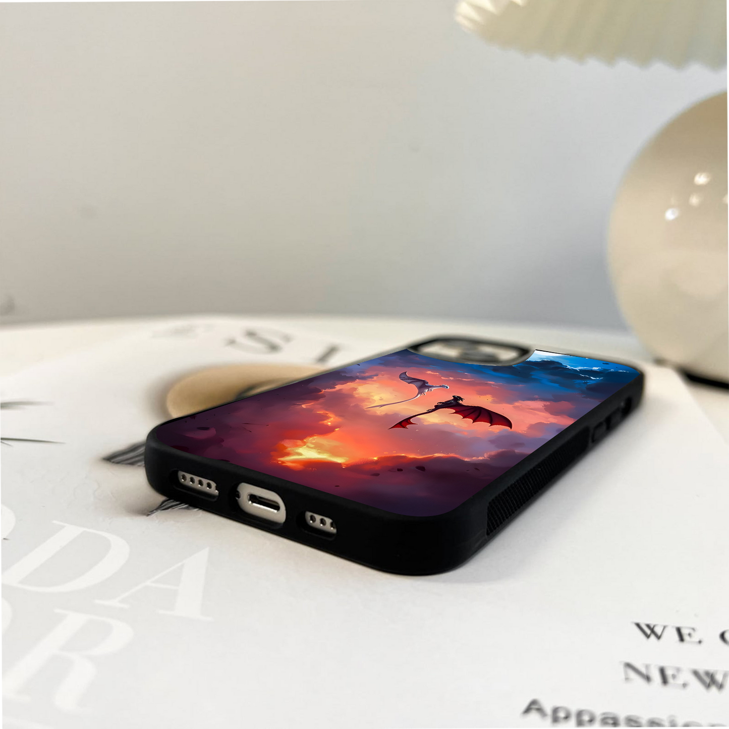 Dragons In Love Glass Case