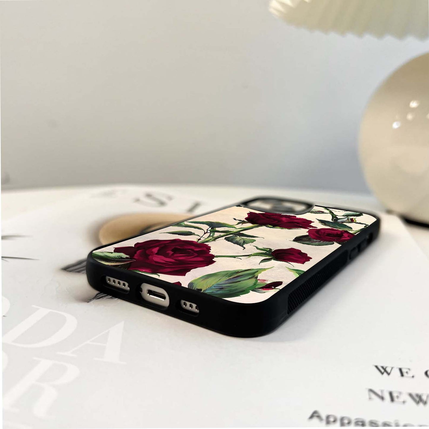 Mystic Rose Art Glass Case