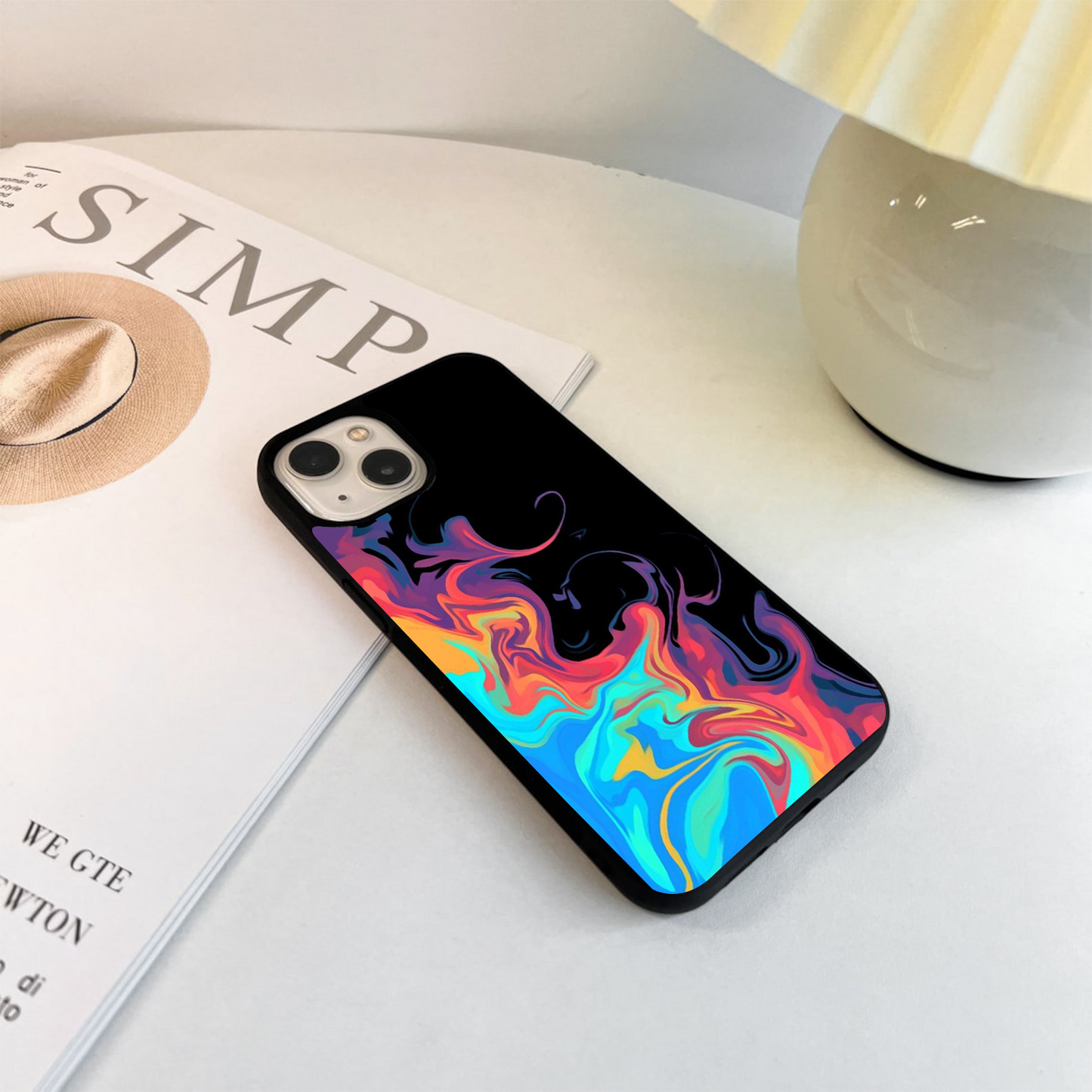 Neon Flame Flow Glass Case