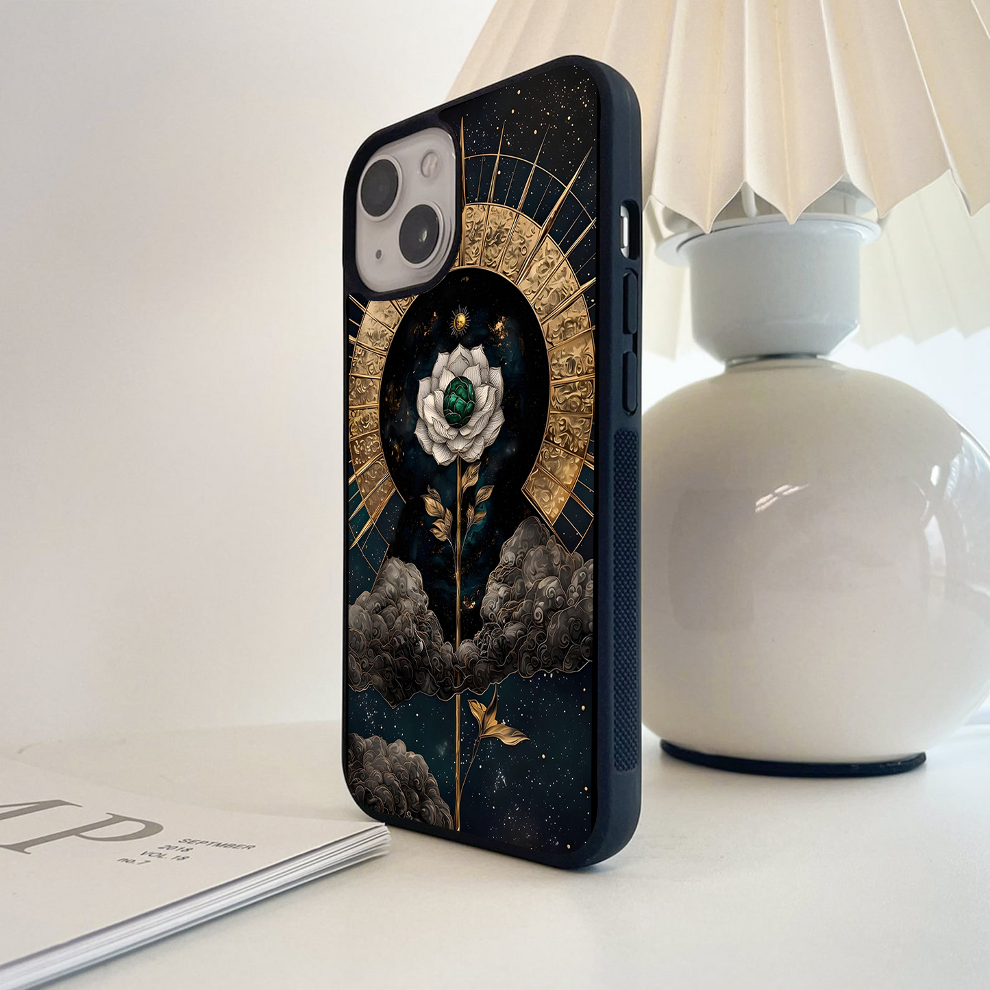 Cosmic Bloom Rose Glass Case