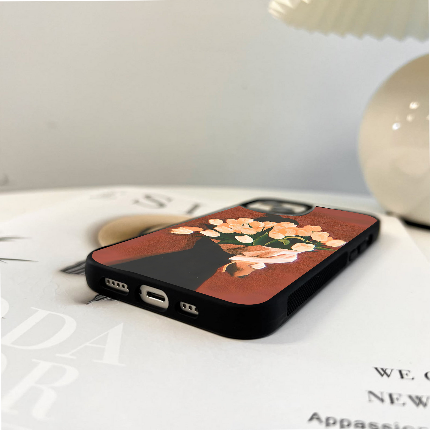 Blush Bloom Aura Glass Case