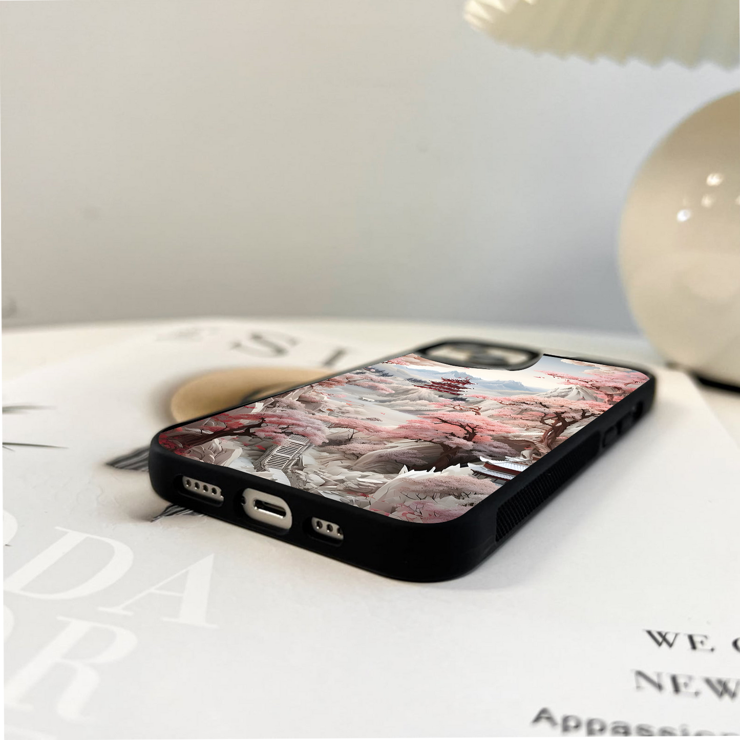 Blossoming Sakura Path Glass Case