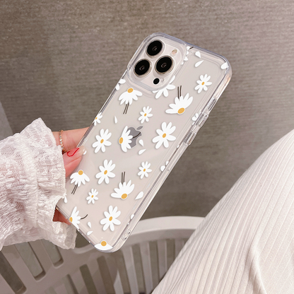 White Lilly Flower Clear Silicon Cover