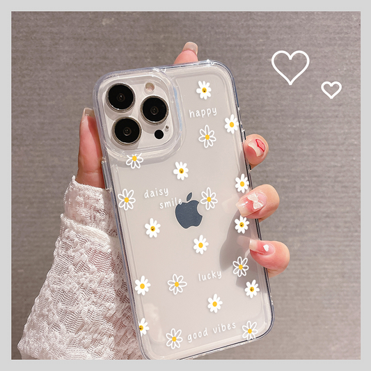 Daisy Smile Flower Clear Silicon Cover
