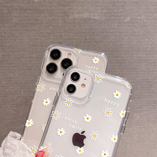 Daisy Smile Flower Clear Silicon Cover