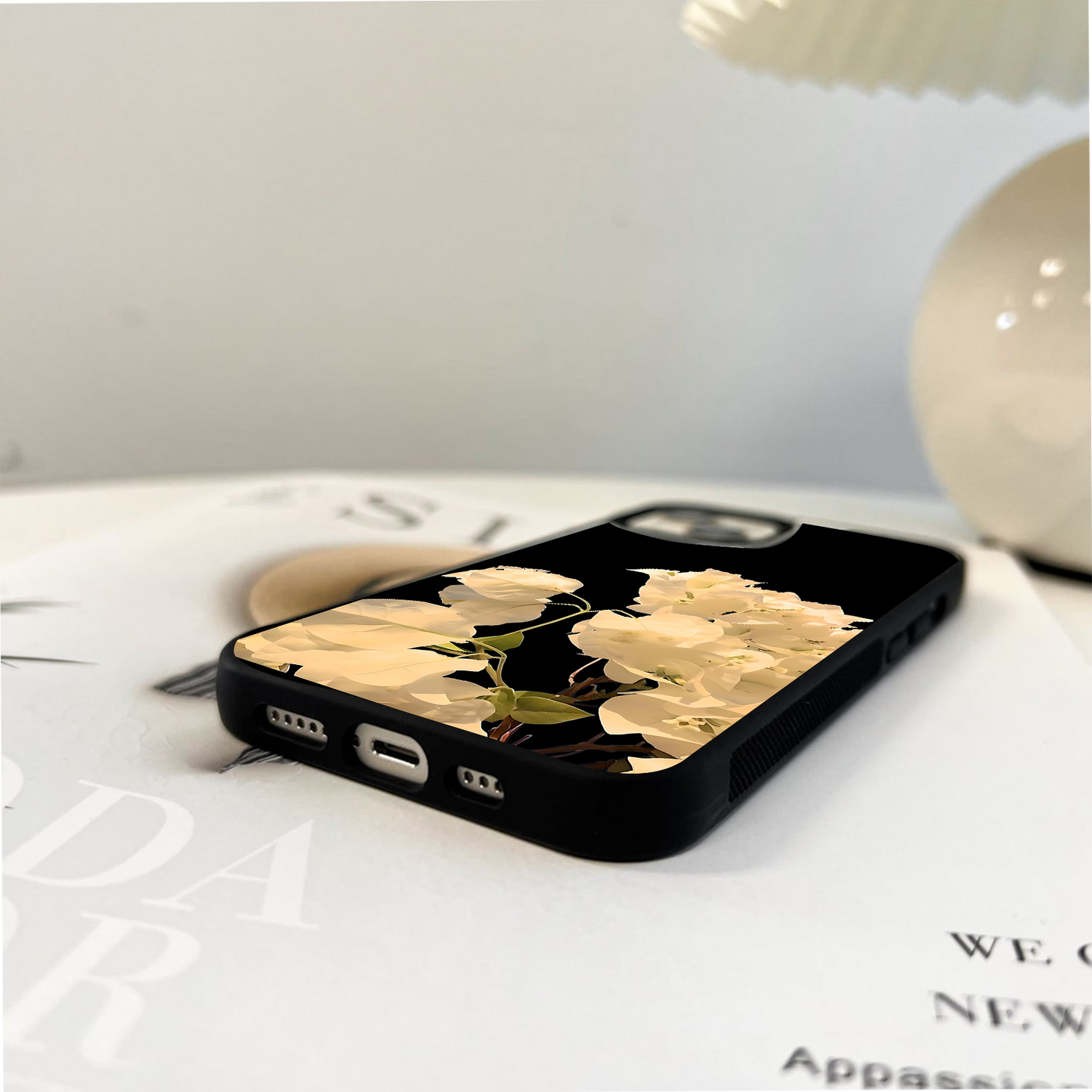 Glow Flower Touch Glass Case