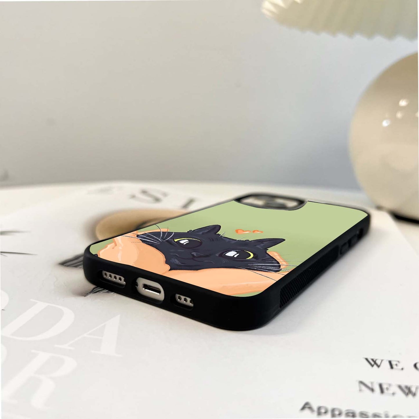 Ethereal Bloom Cat Glass Case