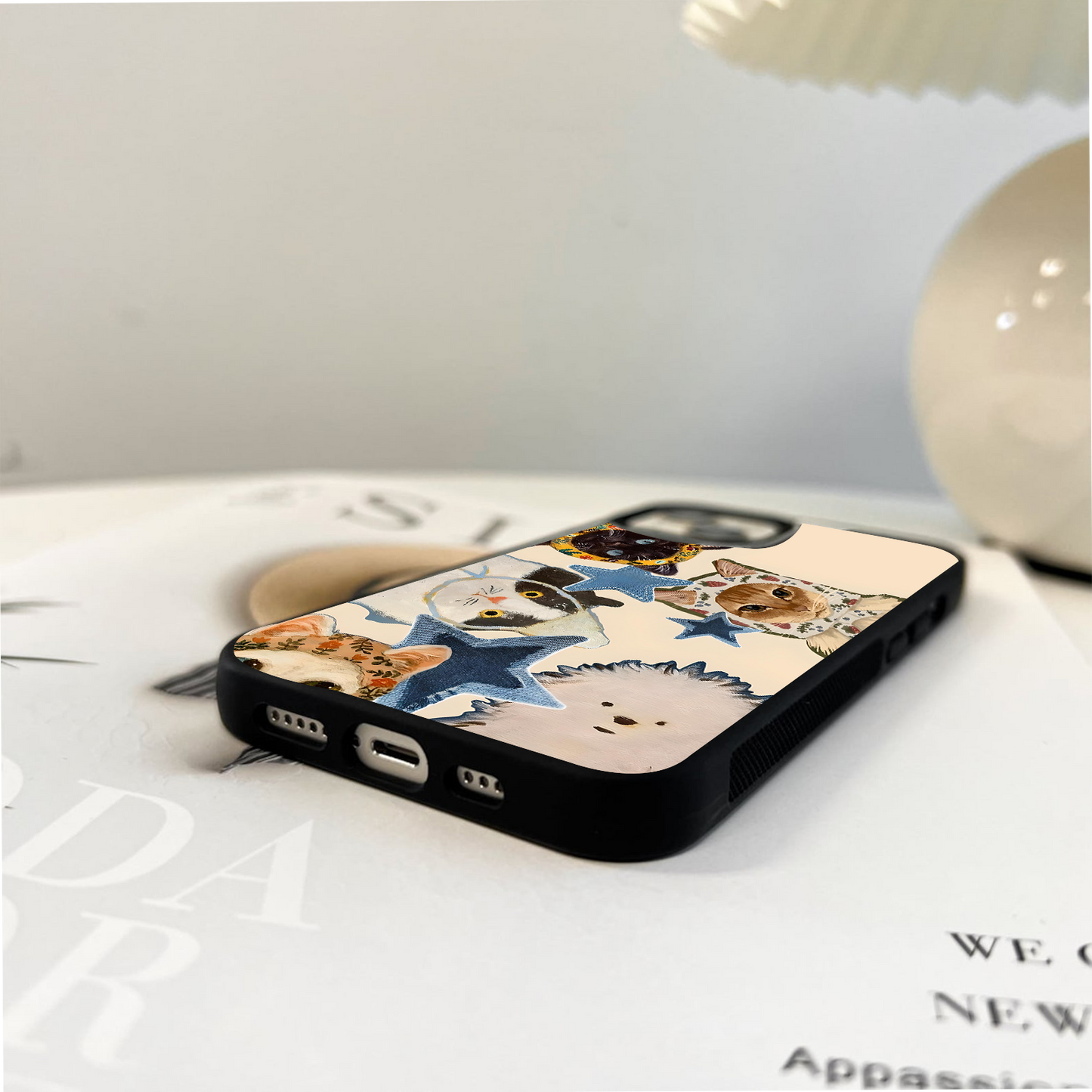 Starry-Eyed Whiskers Glass Case