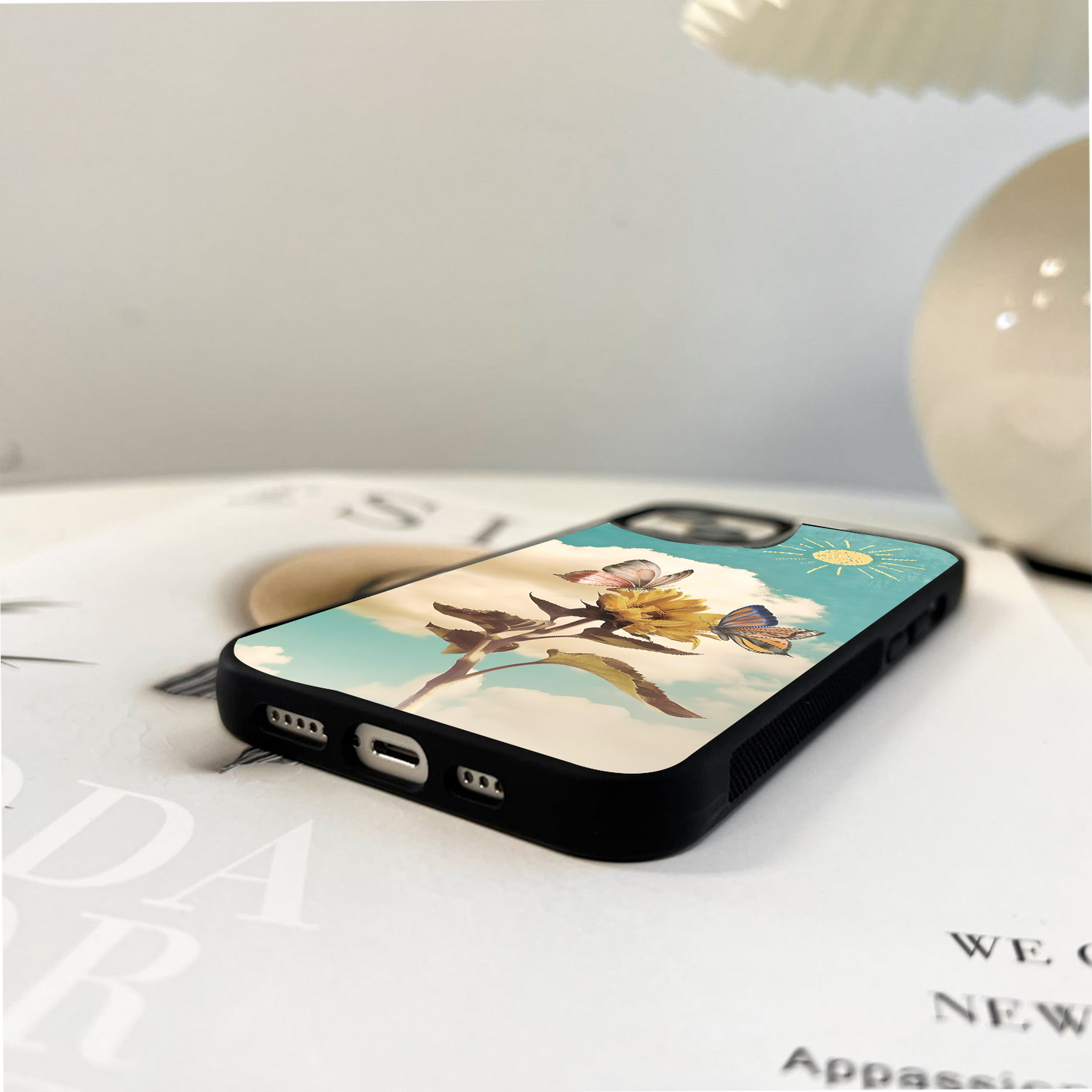 Sunshine Flutter Bloom Glass Case