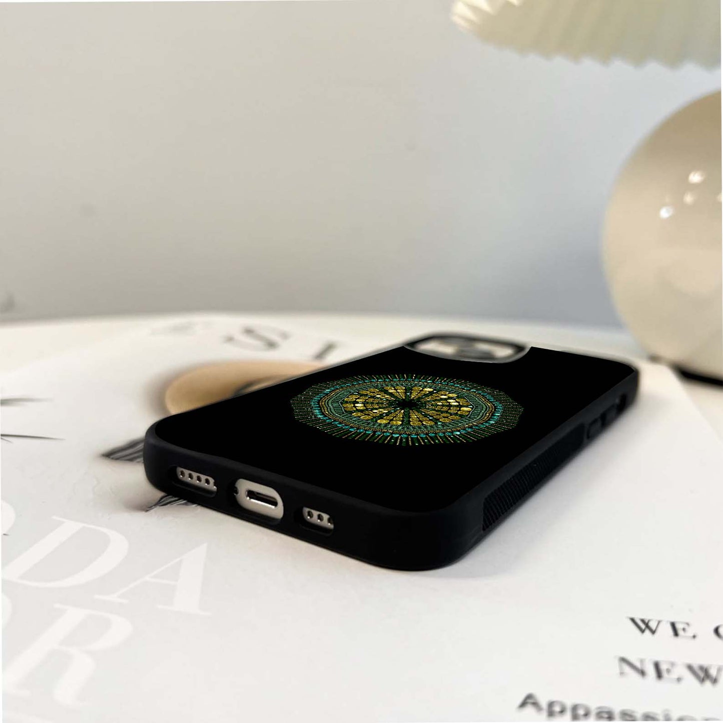 Emerald Solar Mandala Glass Case