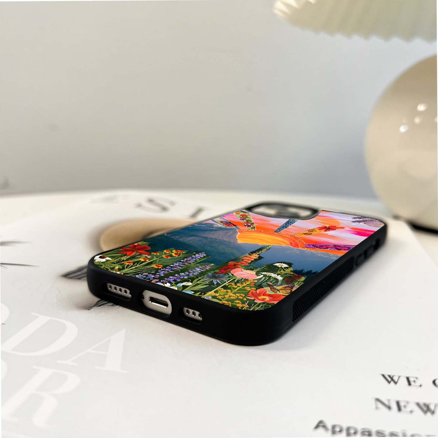 Painted Sunrise Valley Glass Case