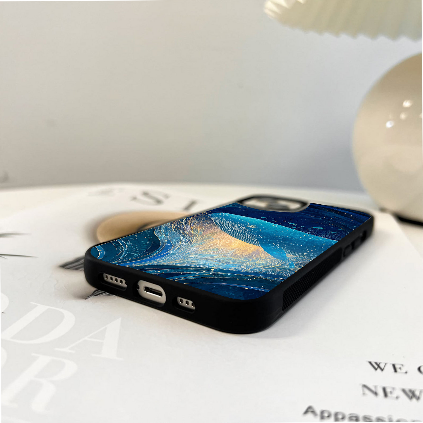 Galaxy Whale Glass Case