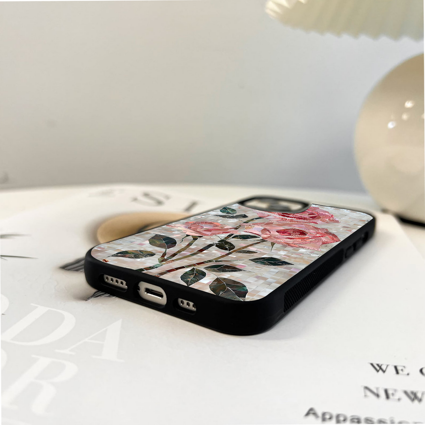 Blush Mosaic Bloom Glass Case