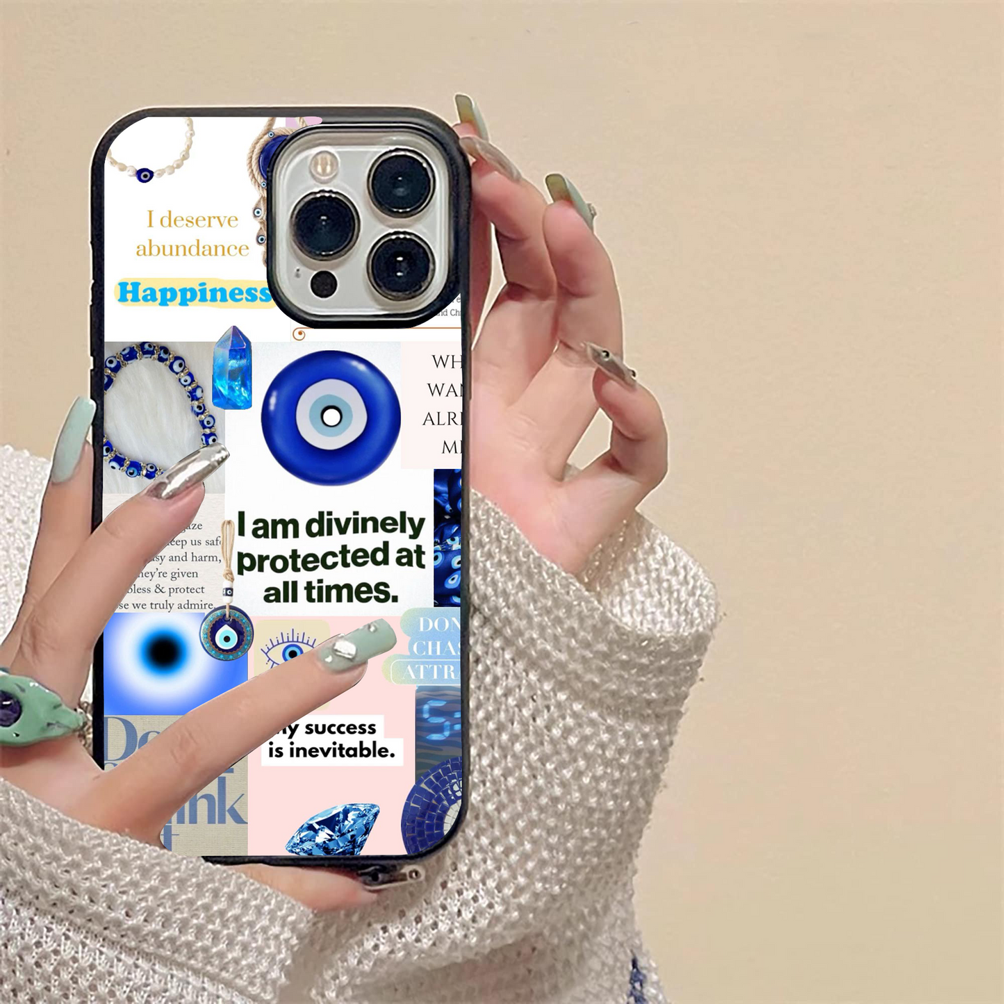 Aesthetic Evil Eye Glass Case