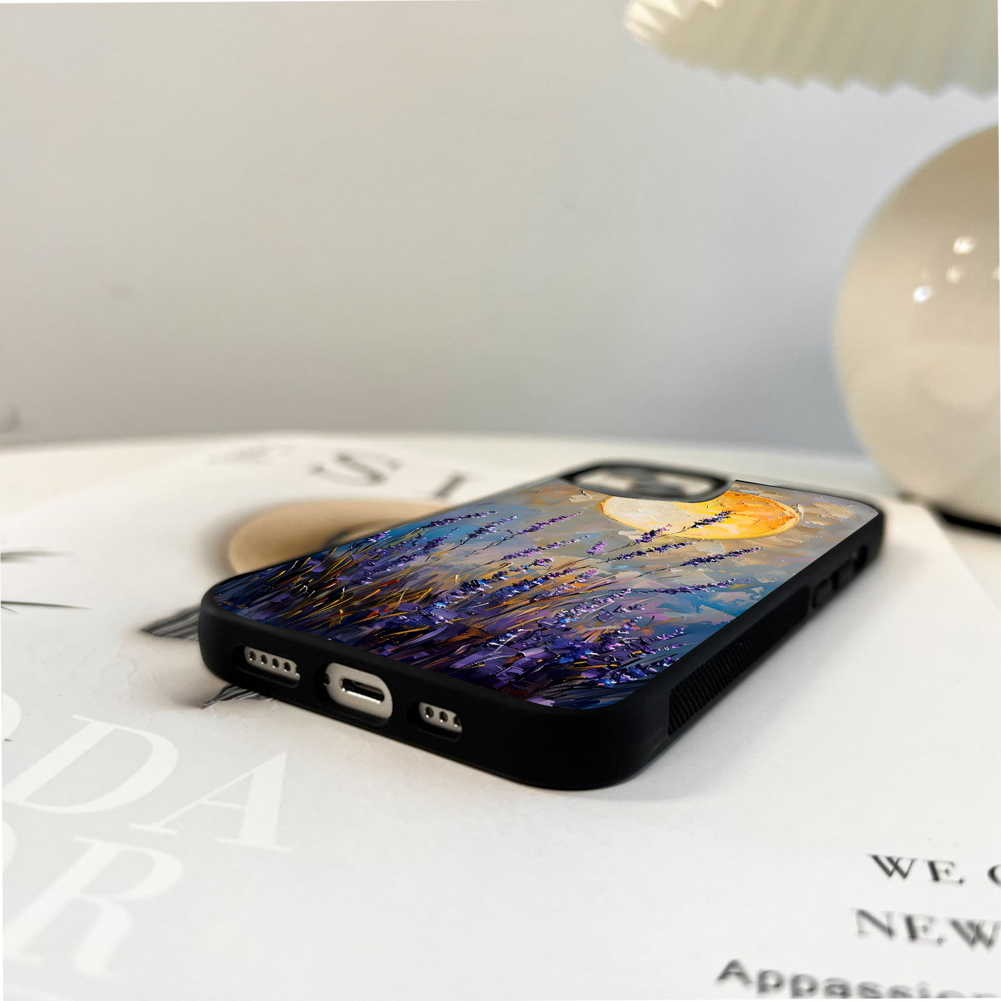 Lavender in Bloom Glass Case