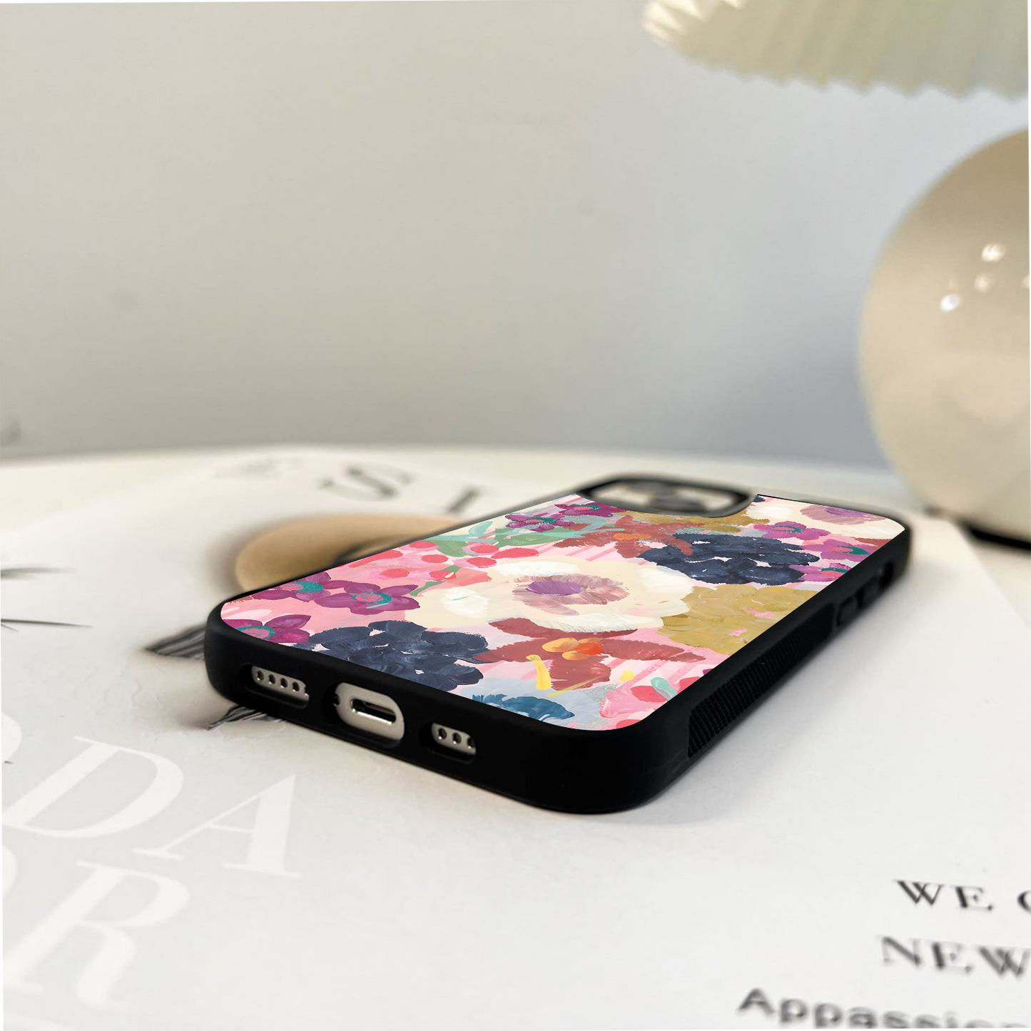 Petal Paint Splash Glass Case