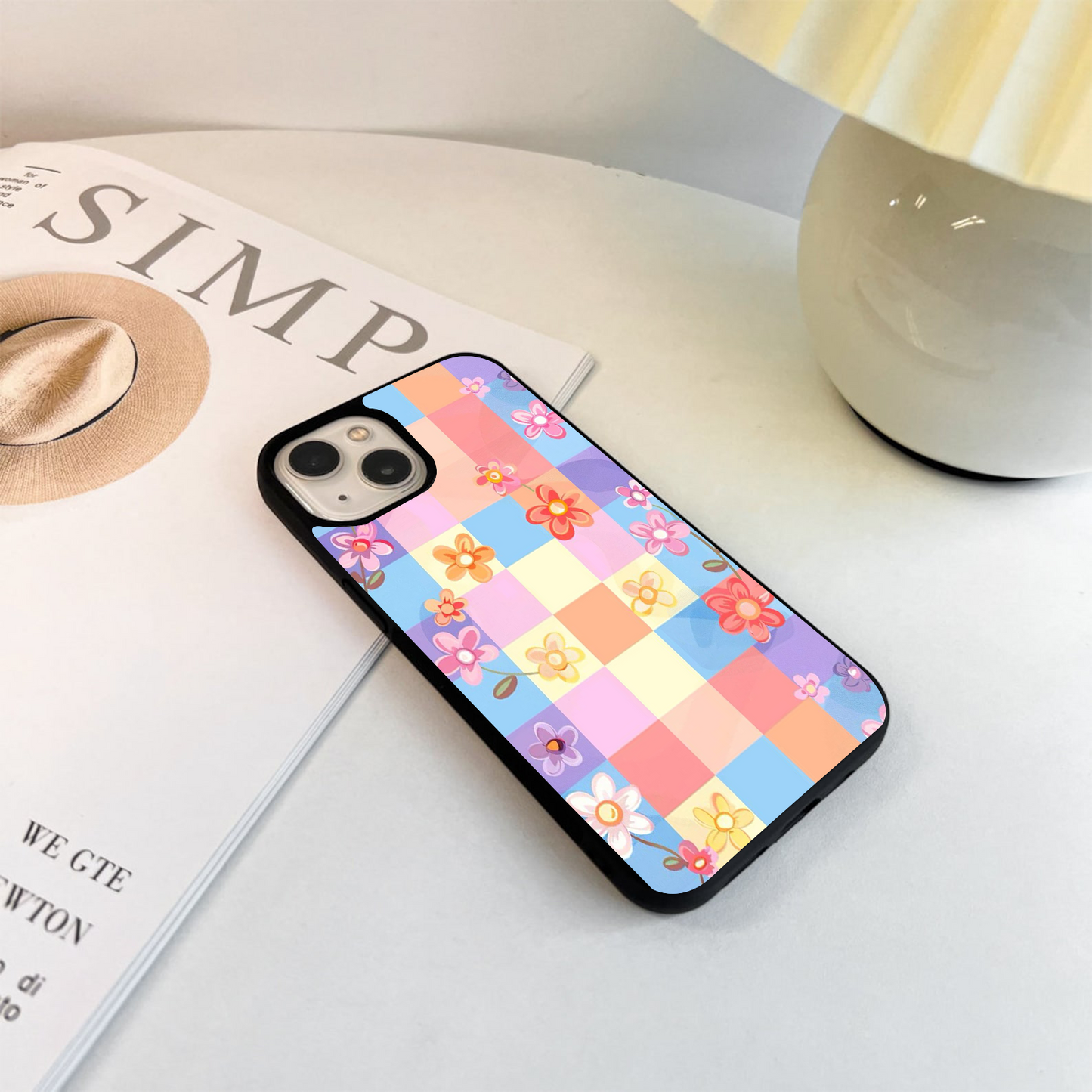 Retro Picnic Vibes Glass Case