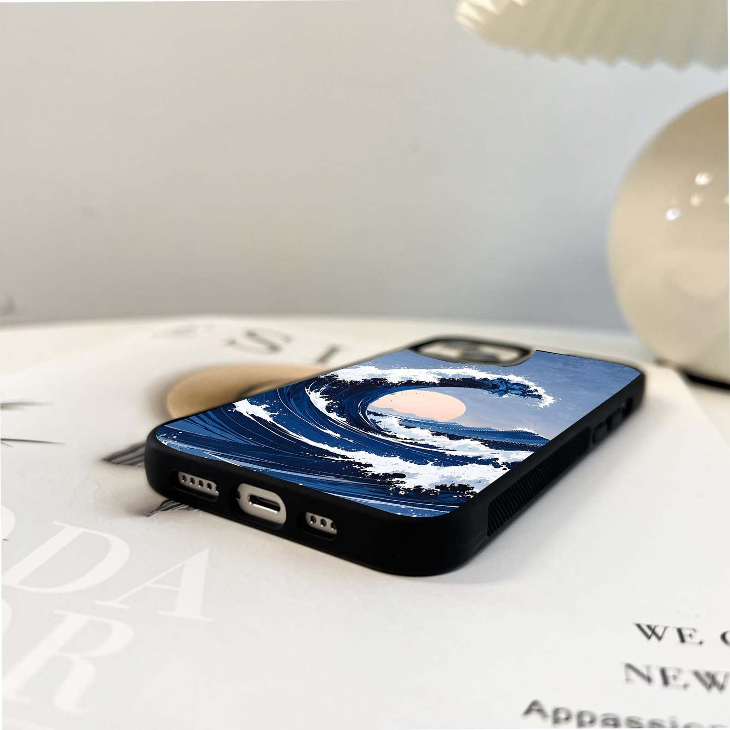 Moonrise Ocean Surge Glass Case