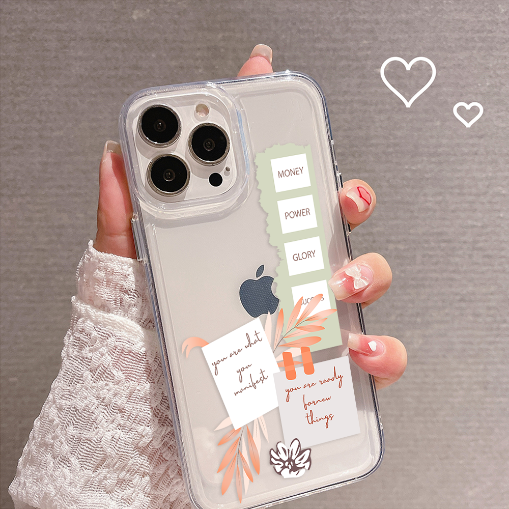 Aesthetic Positivity Clear Silicon Cover